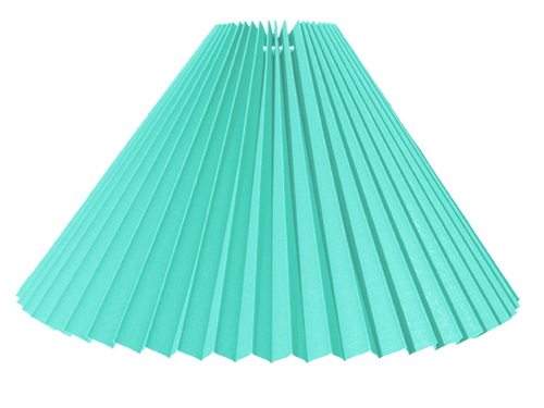 Plisse 13x25x39 L-E27 mint bomuld 